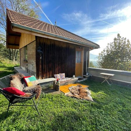 Jolie Cabane Avec Jacuzzi Pour Les Amoureux De La Nature Tullins Eksteriør billede